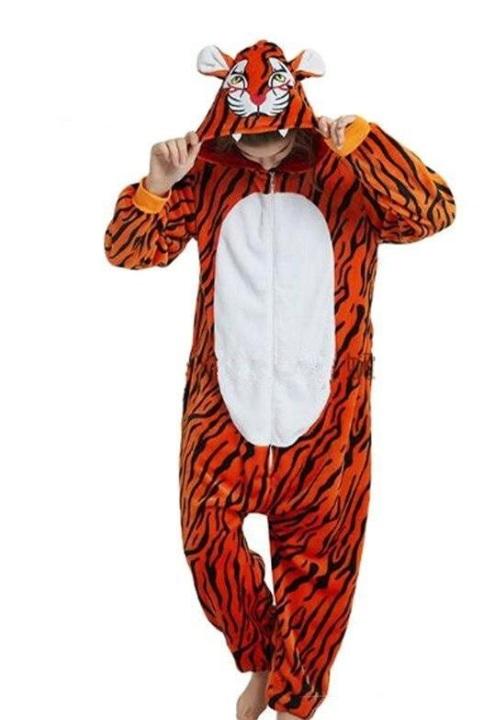 Pyjama Tigre Animaux Combinaison Grenouillère Adulte Déguisement Kigurumi 