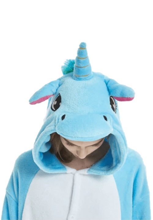 Pyjama Kigurumi Licorne & Animaux Bleu